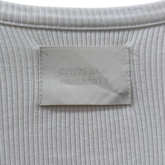 Citizens of Humanity Anouk Long Sleeve Top In White - Picture 7 of 7